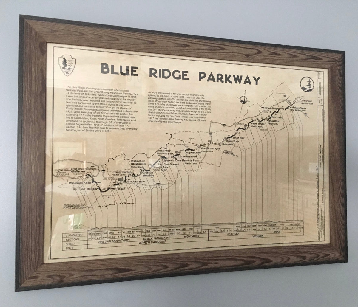 Blue Ridge Parkway 1997 Map – Maps & Words