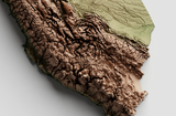 Peru Exaggerated Relief Map