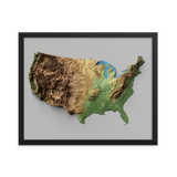 USA Exaggerated Relief Map