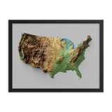 USA Exaggerated Relief Map