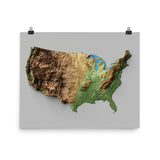 USA Exaggerated Relief Map