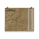Colorado 14ers Topographic Checklist Map